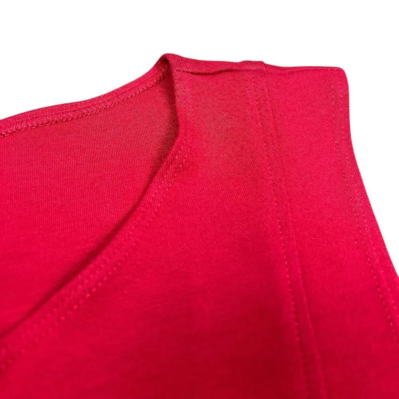 Theory Olethea Red Fit and Flare Mini Dress Size 4 Small NWT WITH FLAW - Picture 4 of 7